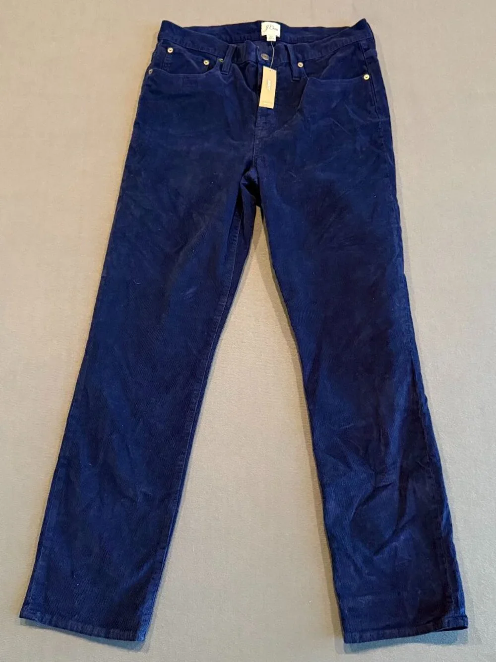 J.Crew Vintage Slim Straight Corduroy Pants Navy Blue Men’s 31T NWT